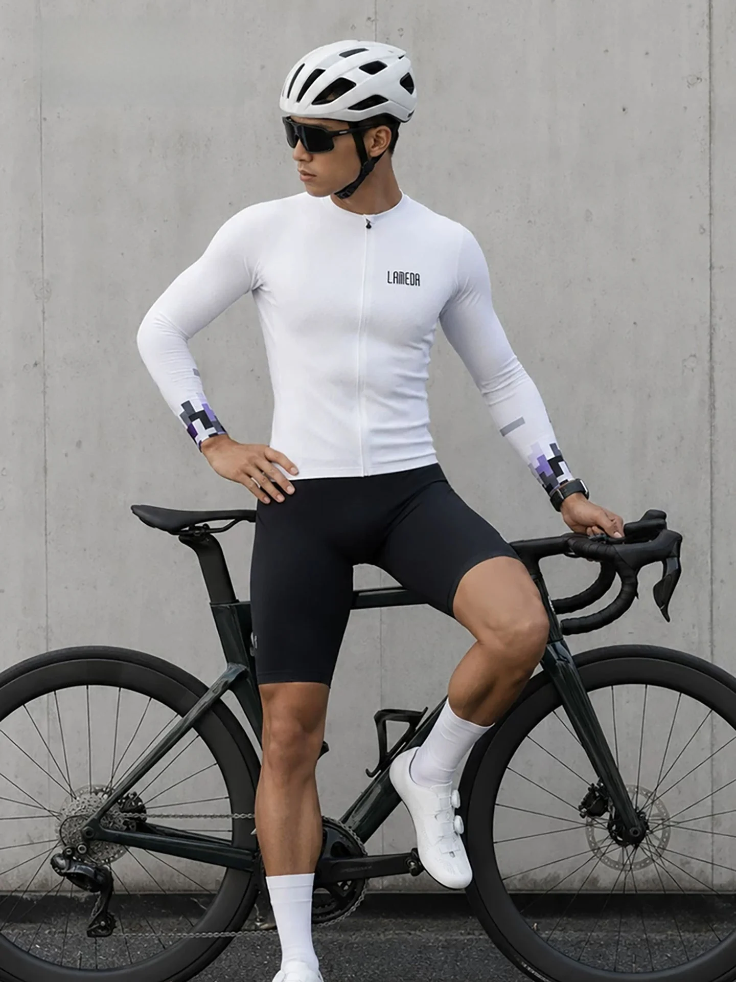 lameda-fashionable-men's-cycling-clothing-long-sleeve-short-sleeve-loose-high-elastic-quick-dry-road-bicycle-top-autumn