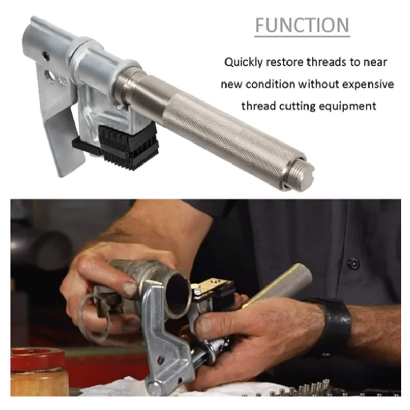 A36T-1 PCS Thread Chaser Repair Tool Fit For 1-1/4Inch To 5Inch O.D Outside Thread Chaser 7402