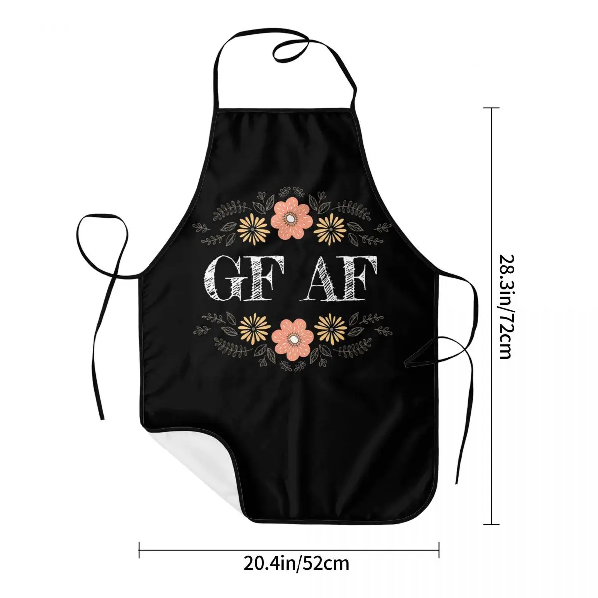 Gluten Free Humor Gluten Free Af Apron Chef Cooking Baking Tablier Bib Kitchen Cleaning Pinafore for Women Men