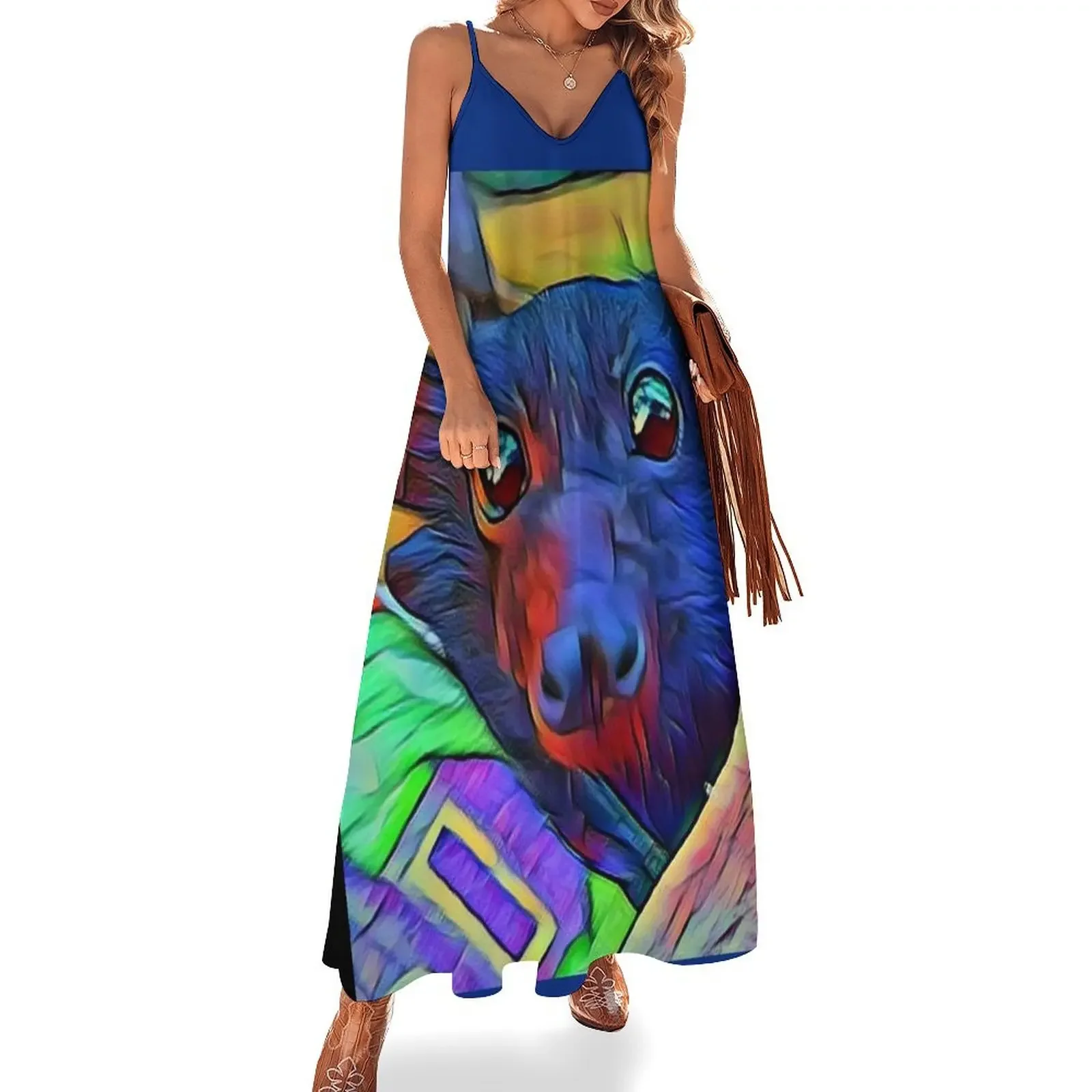 

James The Baby Bat Multi Color . Sleeveless Dress summer clothes Women's clothing Women's summer dresses