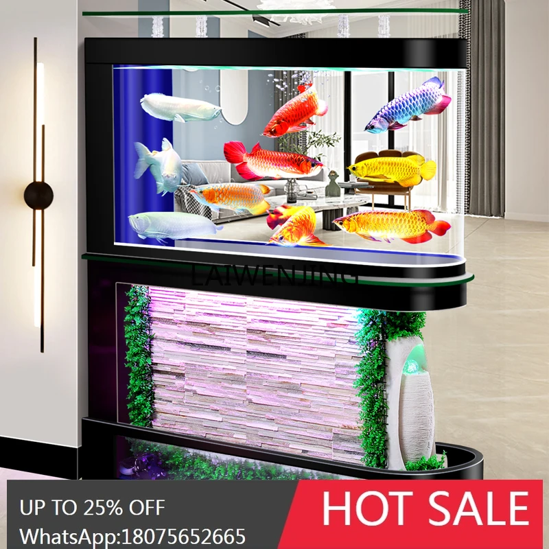 HLZ partition water curtain wall turtle goldfish tank integrated household living room free of water change