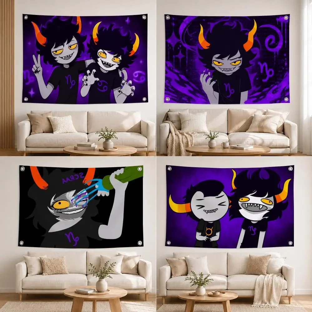 Webcomic Character Homestuck Gamzee Makara Flags Home Yard Garden Wall Hanging Flag Indoor Outdoor Banner Decor Art