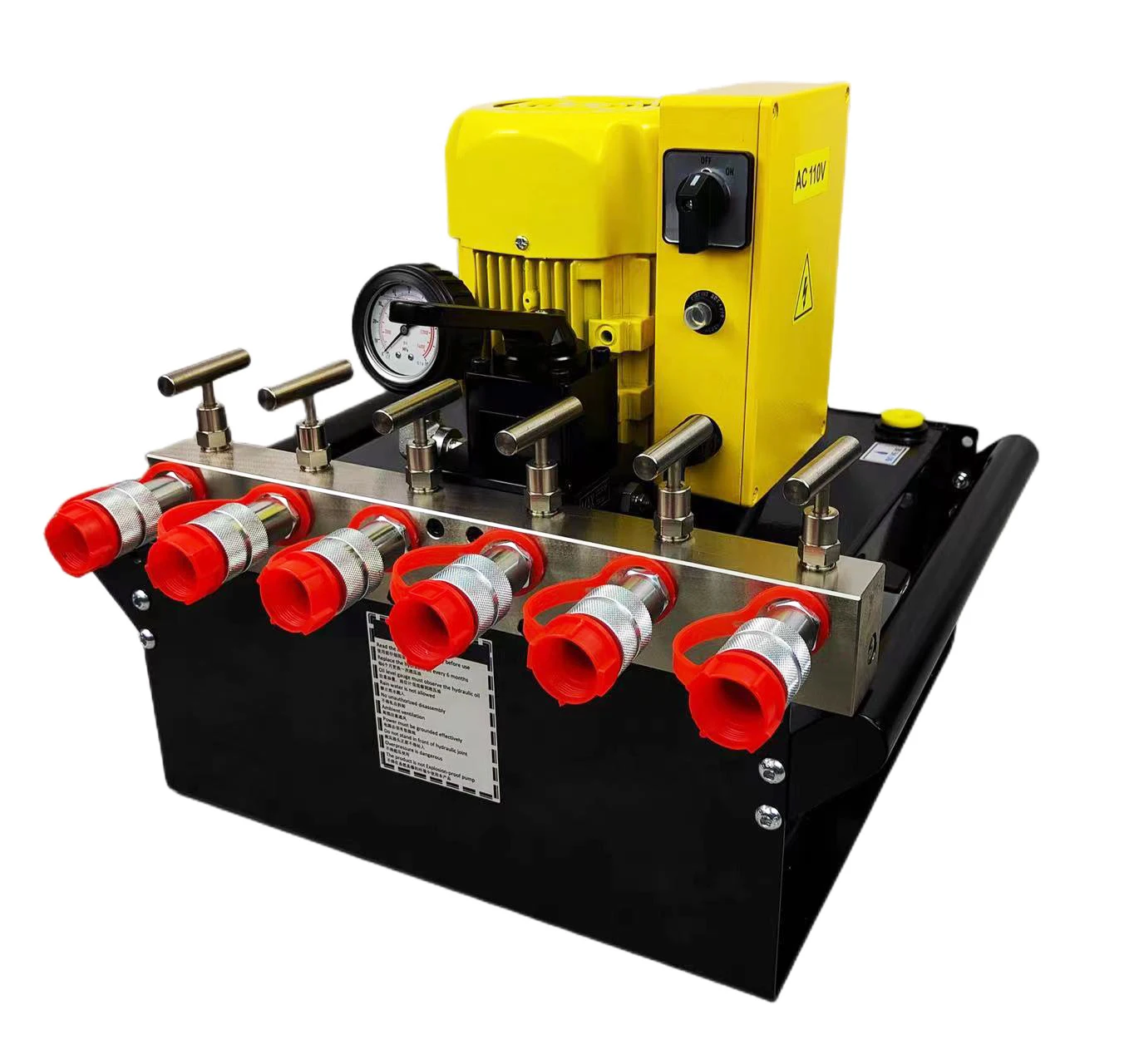 700 rod six-oil circuit single-acting electric hydraulic pump power supply set for 6 jacks to work together