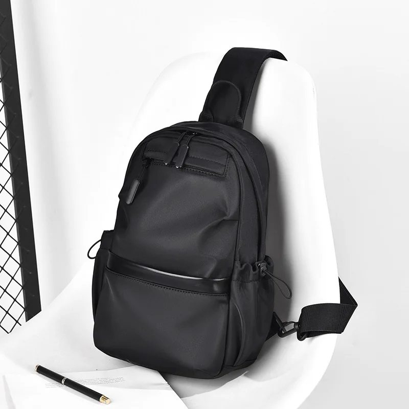 Men's Chest Bag 2025 New Trendy Large Capacity Leisure European and American Chest Bag Men's Multi Functional Crossbody Bag