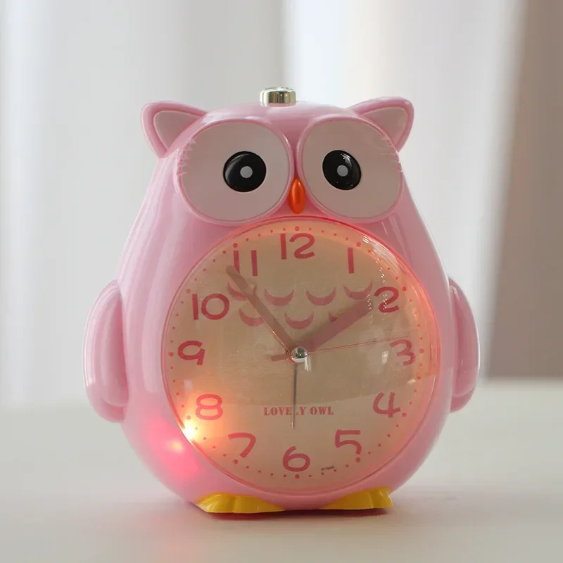 Cute Creative Multi - Function Mute Luminous Bedside Alarm Clock for Students - Lazy Mouse Cartoon Design with Voice Function