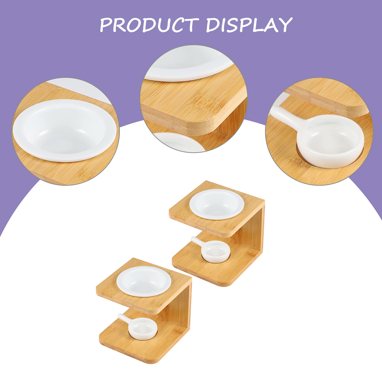 

2 set Wooden Essential Oil Burner Aromatherapy Tealight Holder Bamboo Aroma Burner Large Capacity Fragrance Lamp For Home