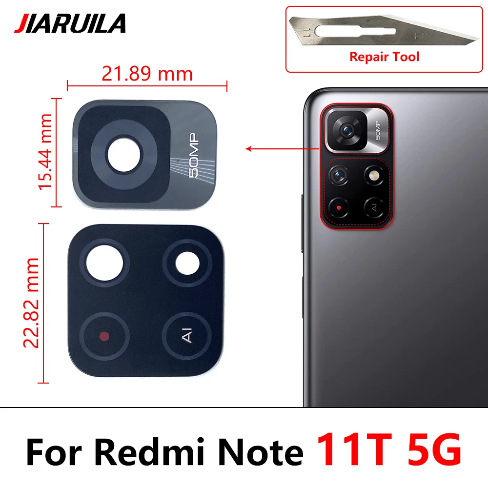 Rückfahr kamera Glas linse für Xiaomi Redmi Note 11 Pro plus 5g 11t 5g 11s 11e Kamera glas mit Kleber kleber Reparatur werkzeuge – Detail 7
