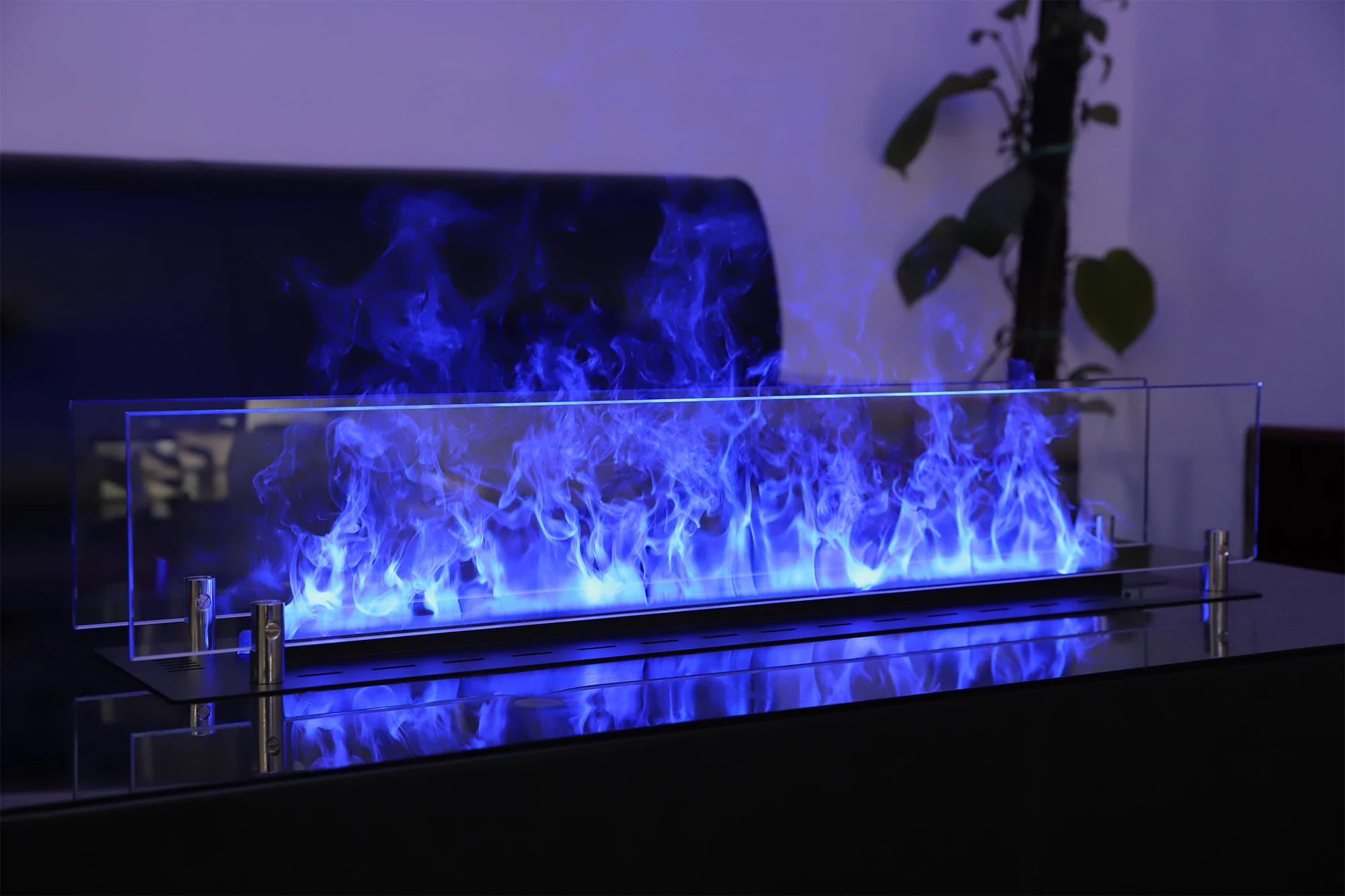 Fire 36 Inch  Electric Fireplace with Steam Artificial Fire Flame