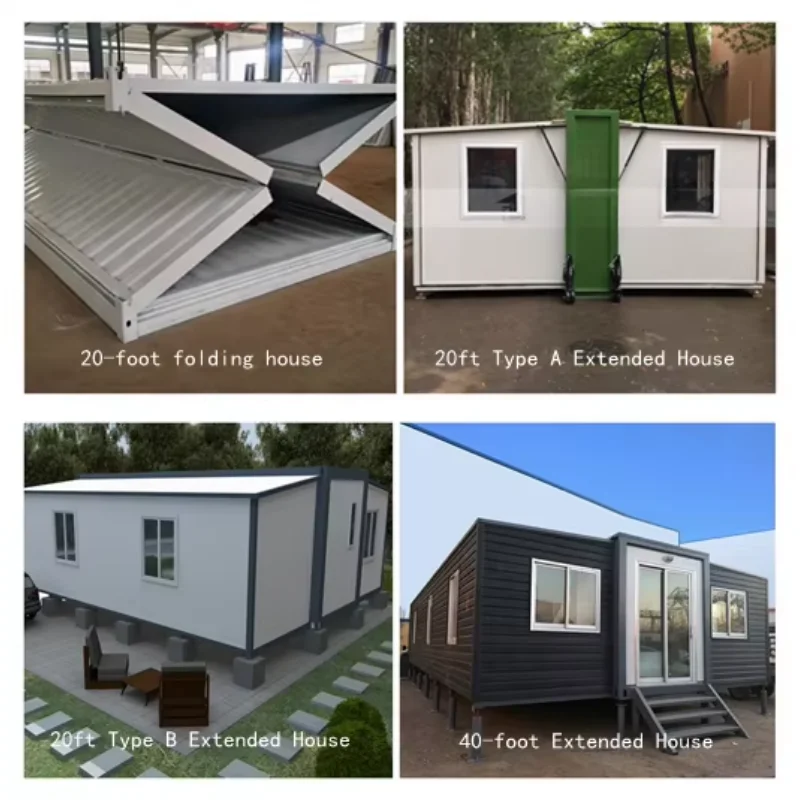 Hot Sale Container House Office Steel Structure Frame Folding House Container House Dormitory Mobile Tiny Home with 2 Bedroom