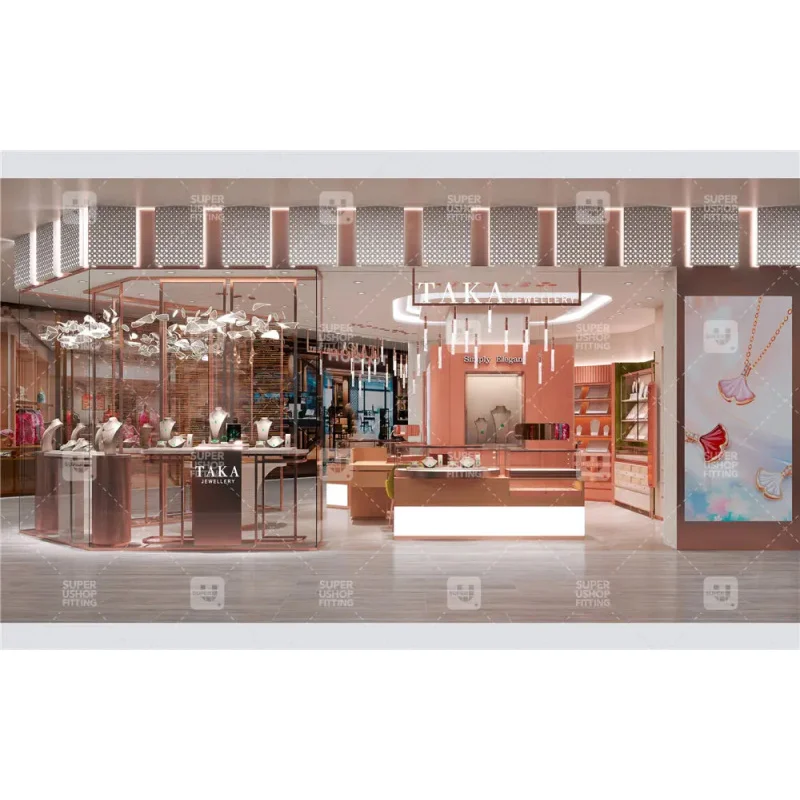 custom.Custom Modern Luxury LED Lit Round Jewellery Shop Display Cabinets Curved Fine Jewelry Glass Showcase
