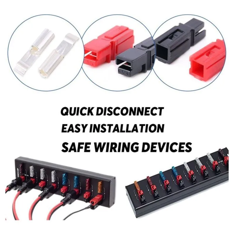 DT19 70Pcs Quick Disconnect Power Connectors 15/30/45 for Amp for Powerpole PVC Covered 20-10AWG