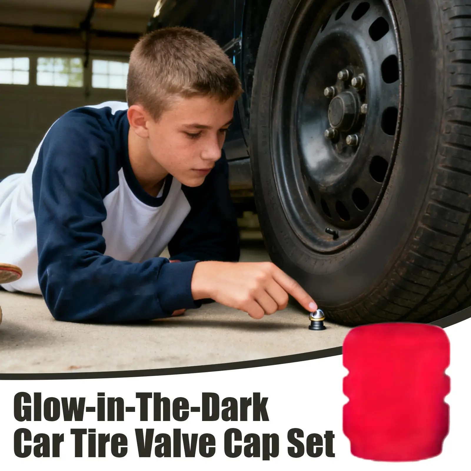 Glow in The Dark Tire Valve Caps 50 Pcs Universal Fit Dust Proof Wheel Valve Cover Caps for Car Truck Motorcycle Bike Bicycle view 2