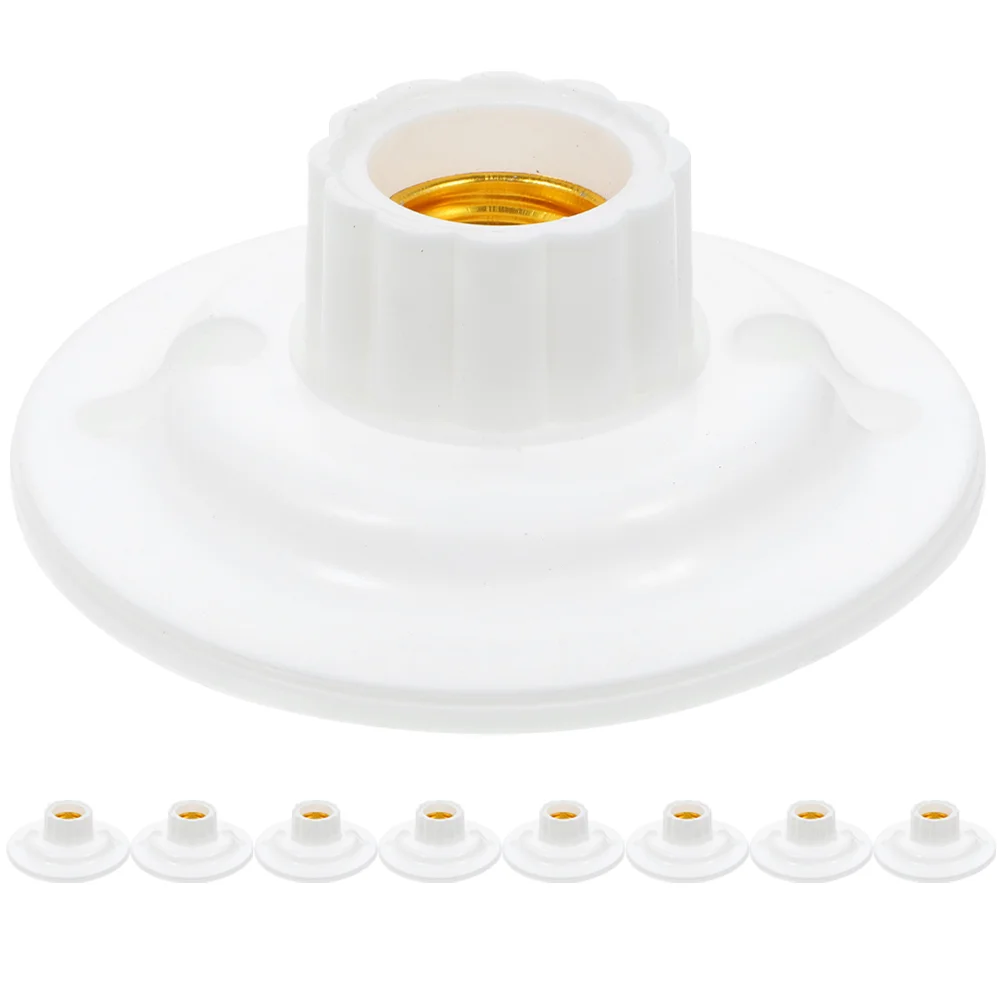10 Pcs Plum Lamp Holder Socket Bulb Anti-stress E27 Adapter Base Only Plastic Light
