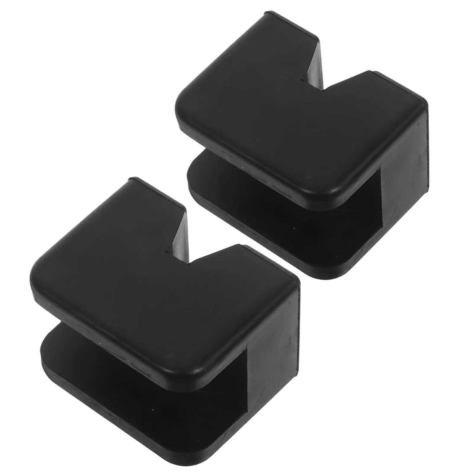 

2Pcs Jack Rubber Cover Universal Slotted Frame Rail Pad for 2-3 Ton Floor Jack Stand Heavy Duty Rubber Support Sleeve Black
