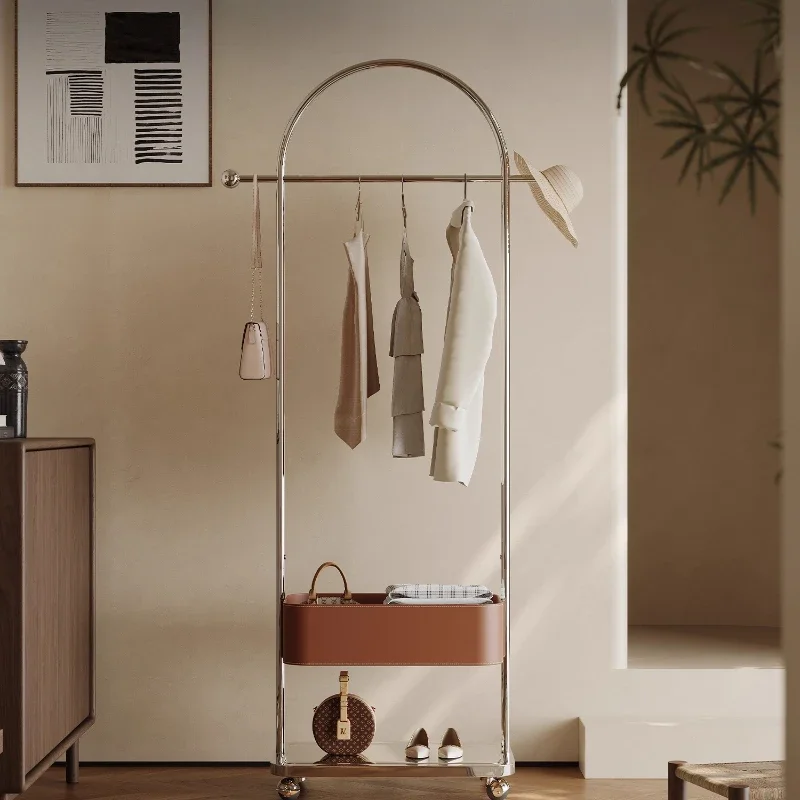 

Integrated saddle leather stainless steel bedroom living room entrance household hanger