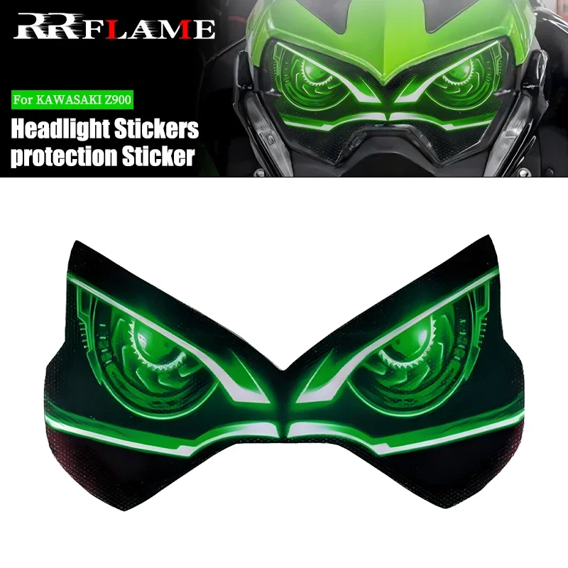 

Suitable for Kawasaki Z900 Z 900 2021-2023 protective sticker motorcycle accessories 3D front fairing headlight sticker
