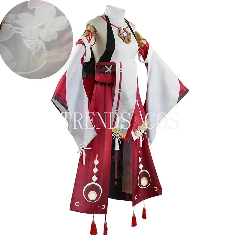 Yae Miko Cosplay Costume Guuji Yae Fancy Outfits Guuji Full Set Guuji Yae Dress Wig Headwear Ears Tail Game Suit