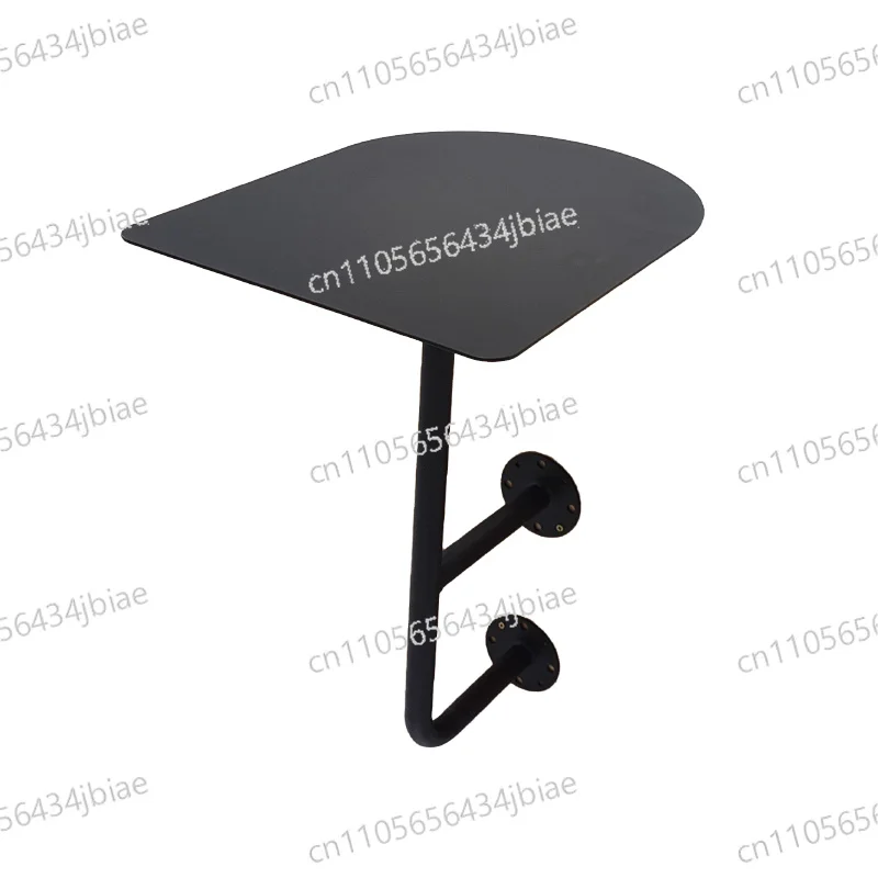 Modern Milk Tea Drink Shop Metal Dining Table Cafe Popular Wall-mounted Round Table Against Wall Space-saving Card Seat Table