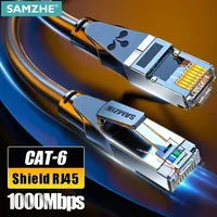 SAMZHE CAT6 Round Ethernet Cable RJ 45 Network Cable Patch Cord for Laptop Router RJ45 Internet Cable for Gaming Home Office