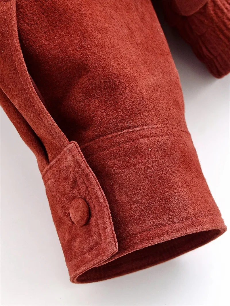 Damesjas 2025, nieuwe mode herfst winter rode asymmetrische reversjas met lange mouwen, persoonlijkheid chique damesjas