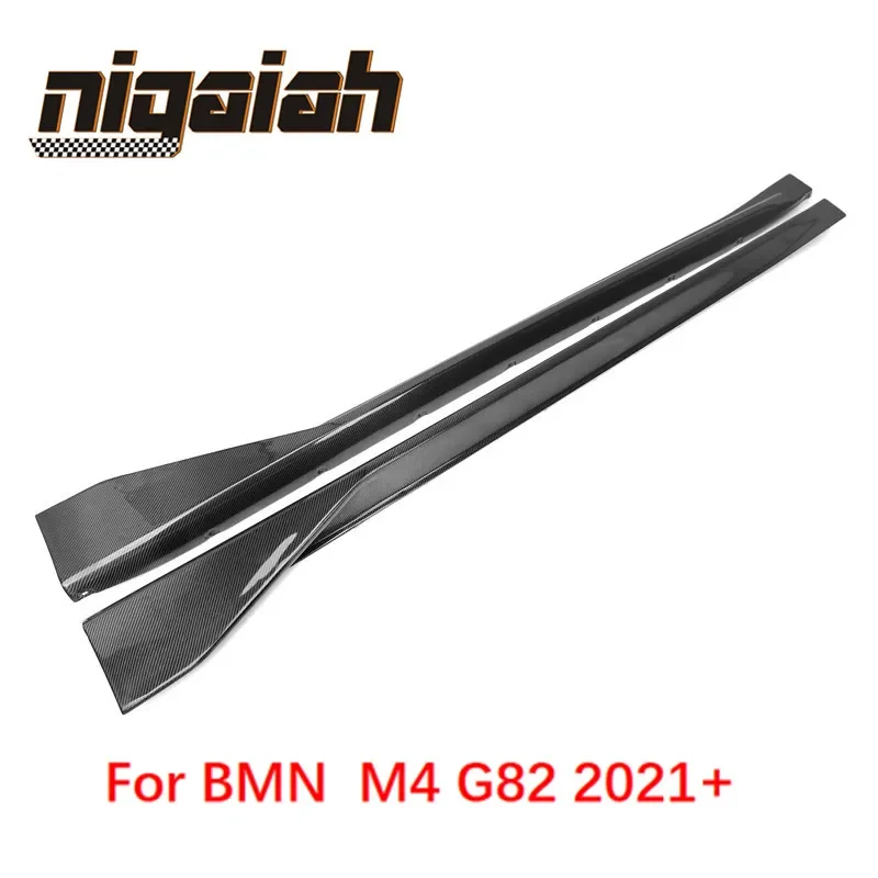 MP -Style carbon fiber side skirt for BMW 34 series G80 G82 G83 M3 M4 2021 +automotive side skirt extension body kit