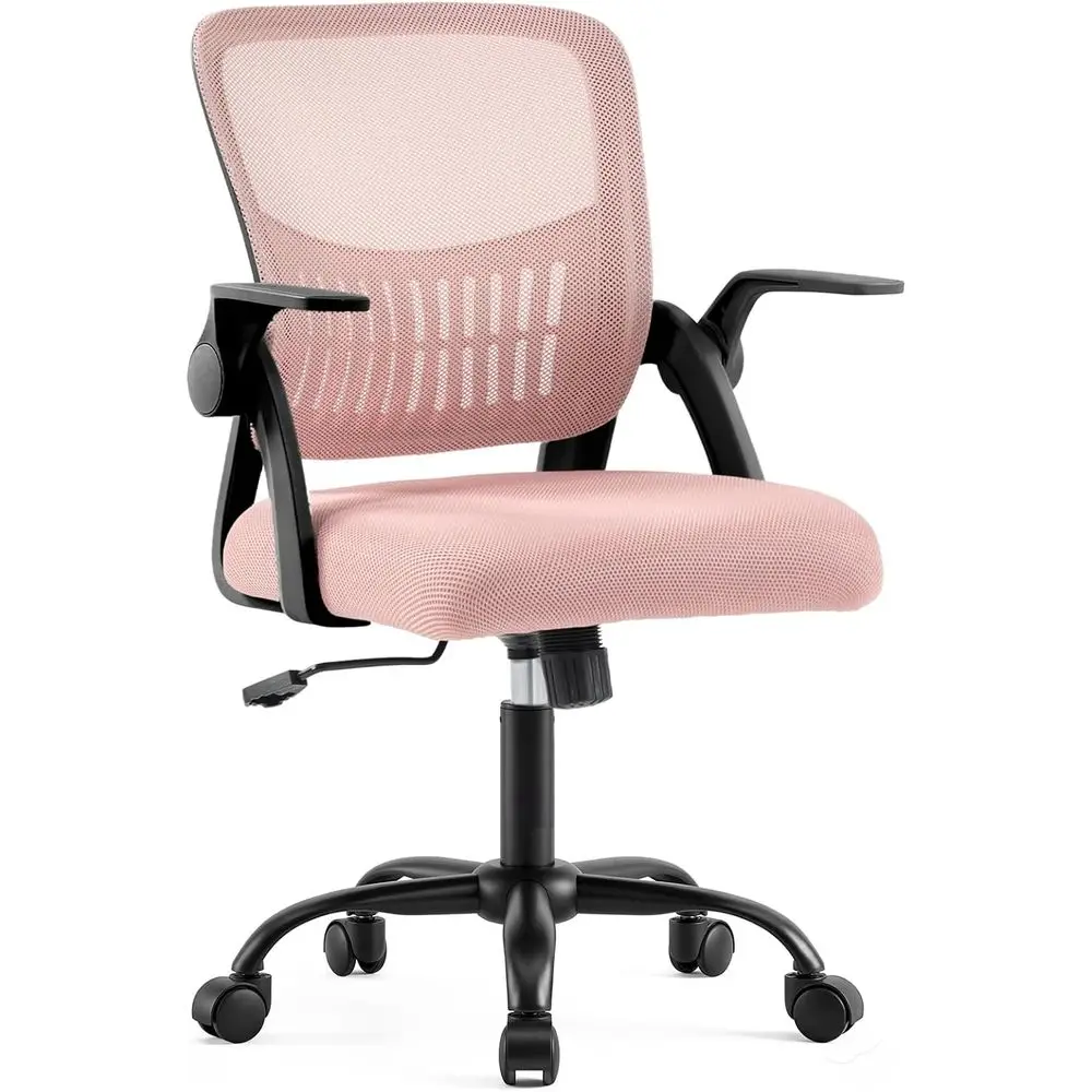 

Home Oice Desk Chair - Ergonomic Computer Mesh Chair with Lumbar Support & Rocking e, Height Adjustable with lip-up Armrest