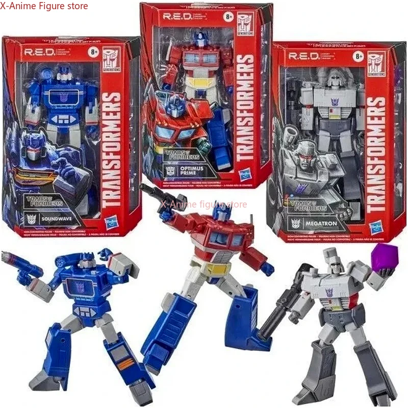 متوفر في المخزون ألعاب محولات هاسبرو R.E.D. سلسلة روبوت بتصميم معزز G1 OP Soundwave Megatron هدية شخصية الحركة غير المتحولة