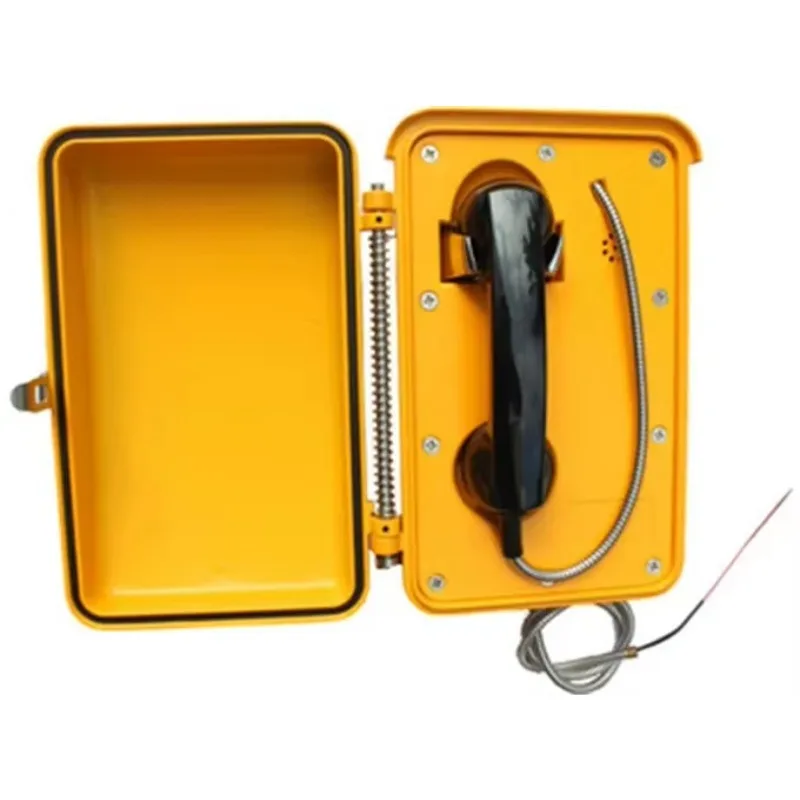 2025/KNSP-03 T2S Telephone Handset steel cord Waterproof Voip Telephones IP dust proof Phone Yellow Aluminium Metal