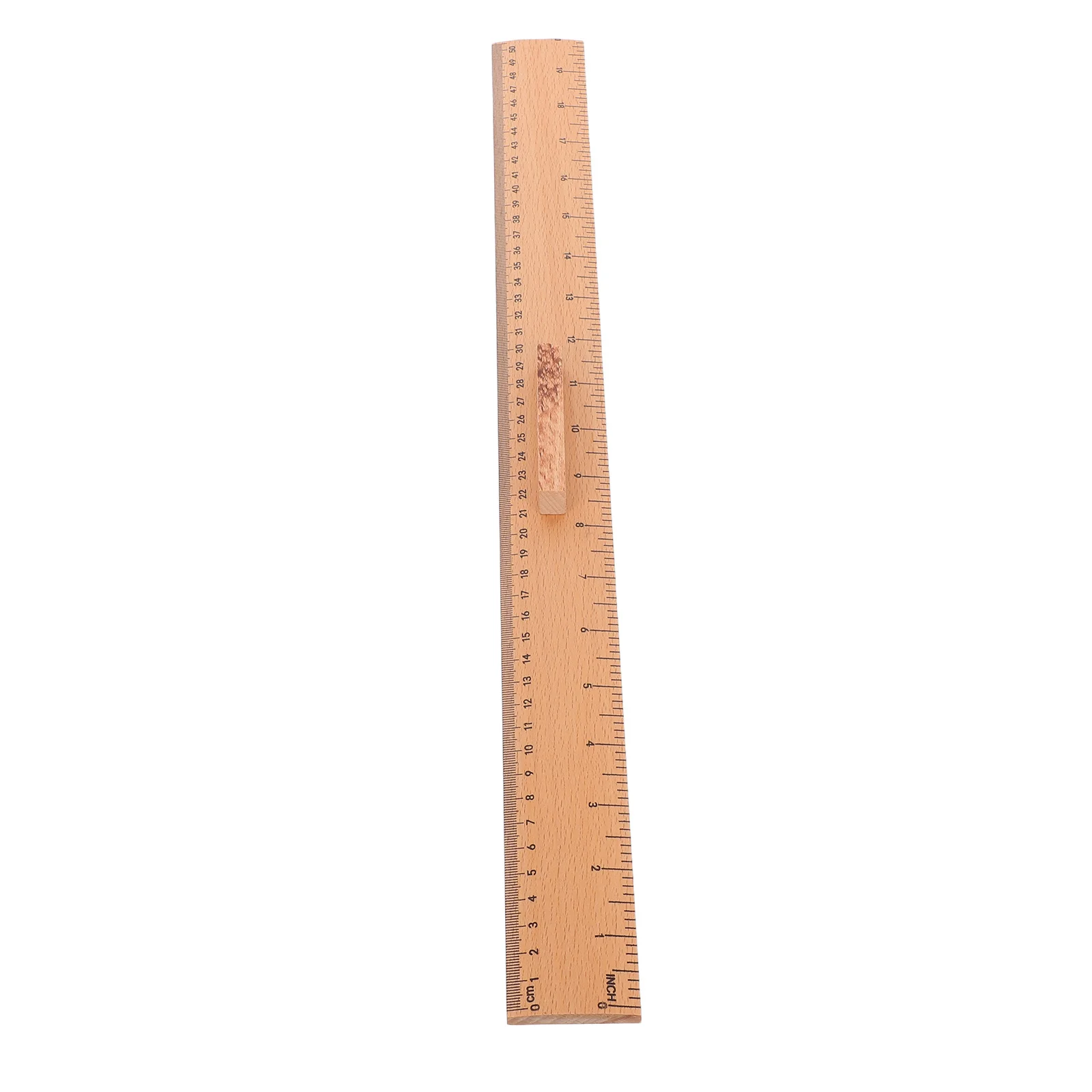 Dual-Scale Wooden Ruler for Fabric Measuring Sewing and Crafting Projects Lightweight Portable Tailor Tool for Beginners and