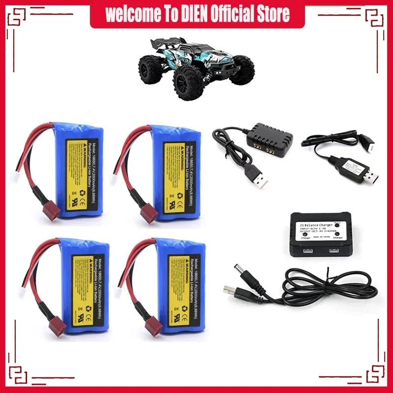 

RC Battery 2S 7.4V 2500mah 25c for 16101 Wltoys 16102 16104 1:16 RC Car Spare parts
