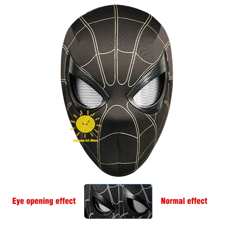 BEAST KINGDOM Spiderman Copricapo Maschera Cosplay Mobile Mascara per gli occhi Miles Maschera Spider Man 1:1 Giocattoli elastici Adulti Regali per bambini