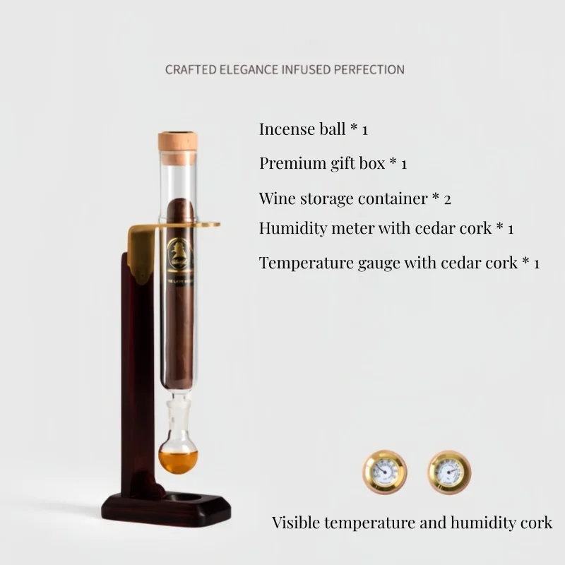 

Single tube cigar Sealed Glass Tube Cigar Moisturizing Box for Multiple Scents Fragrance Balance Cigar Care Accessory gift box