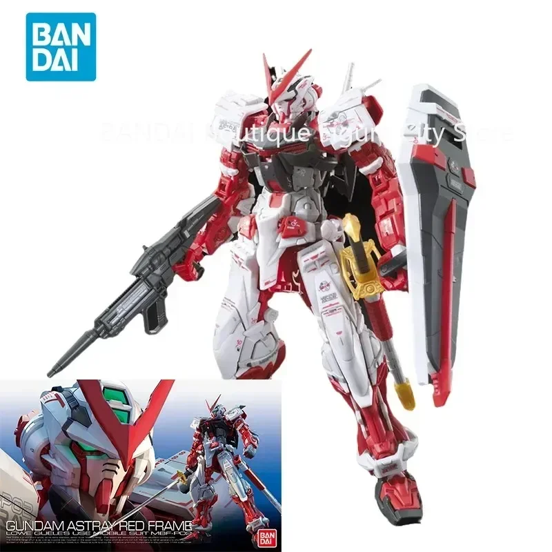 Bandai Original GUNDAM Anime Model RG 1/144 GUNDAM ASTRAY RED FRAME Action Figure Assembly Model Toys Gifts for Children