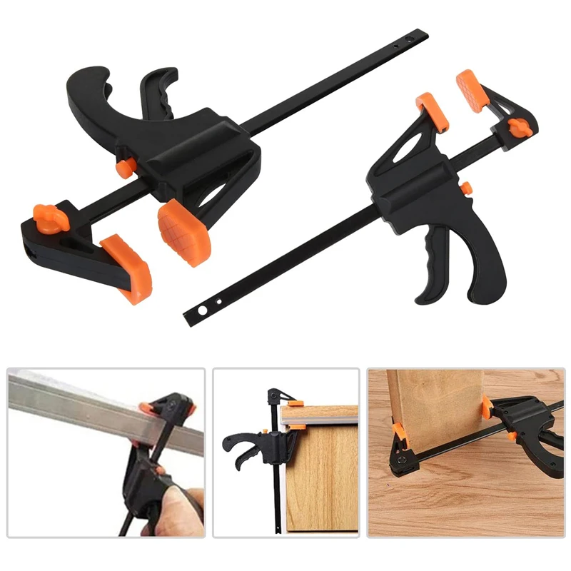 

4/6/8/10 Inch Woodworking Work Bar Clamp Clip Set Hard Quick Ratchet Release Clip DIY Carpentry Hand Tool Woodworking Clamp
