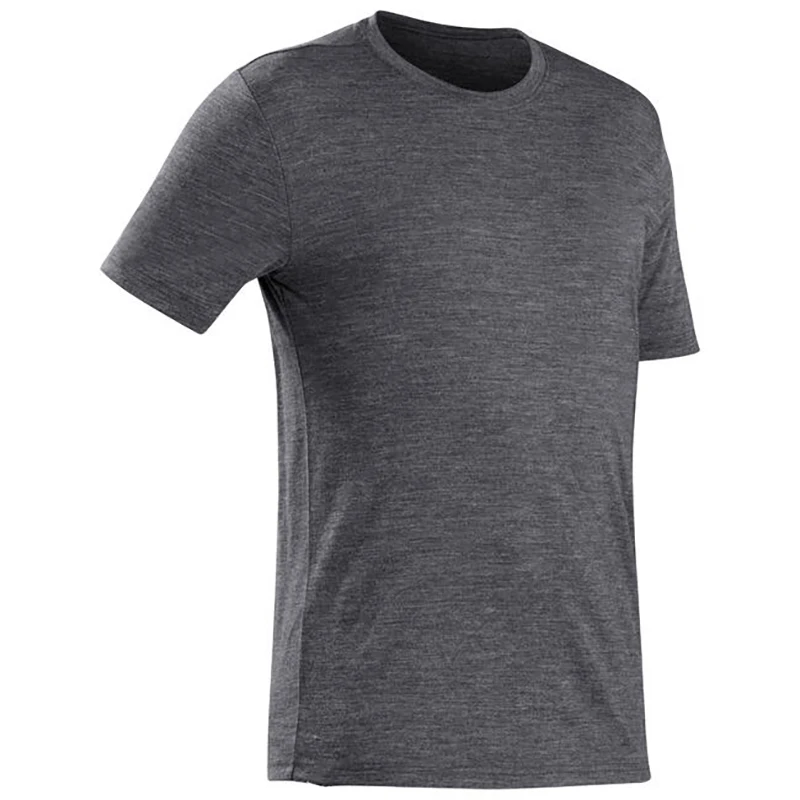 Herren Superfeine Merinowolle T-Shirt Unterhemd Feuchtigkeitsableitend Atmungsaktiv Schnelltrocknend Geruchshemmend Juckreizfrei Bequeme Passform Alle Größen