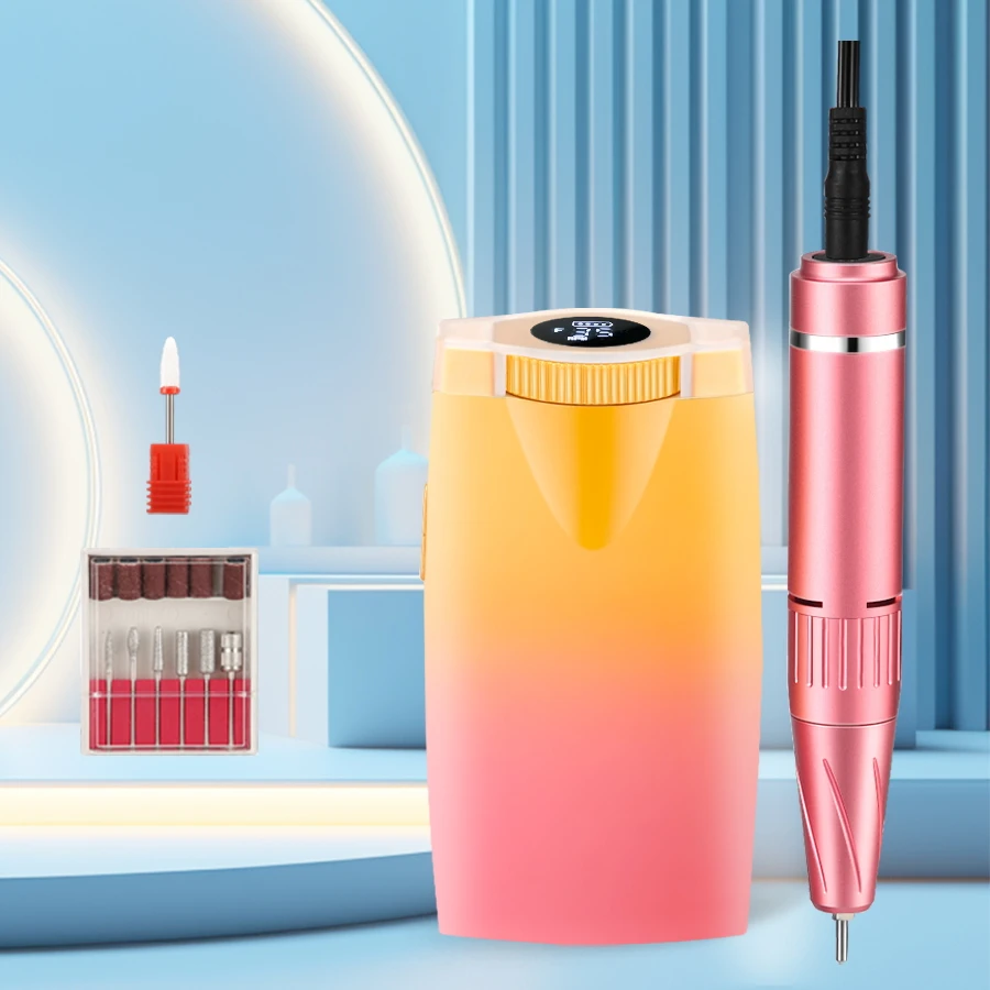 Portable High Speed Electric Nail Grinder 35000Rpm Nail Drill Machine Rechargeable Nail File Nails Accessories Gel Nail Polish S