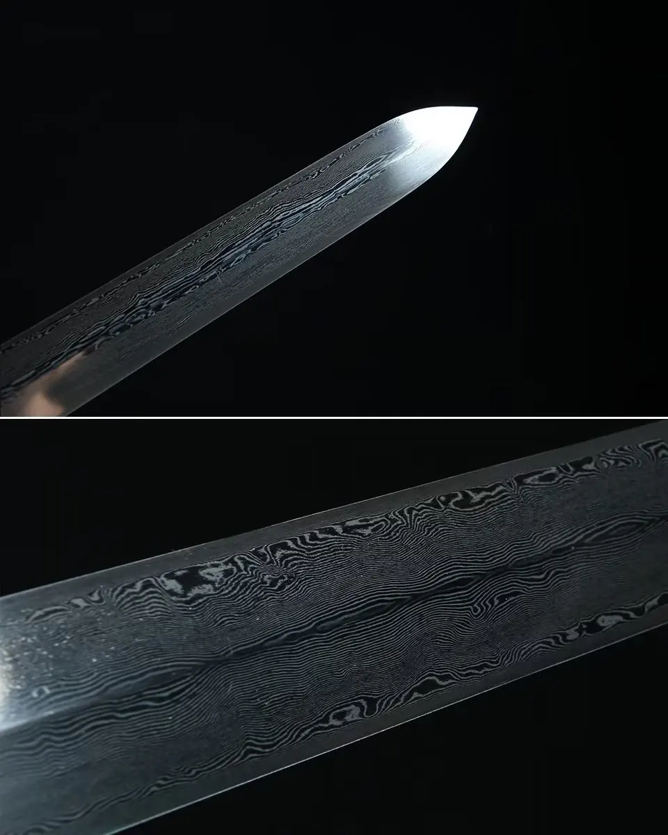 160cm Medieval metal two-handed Longsword True Sword Damascus Steel Battle Sword True Steel Battle ready fighting weapon Sharp