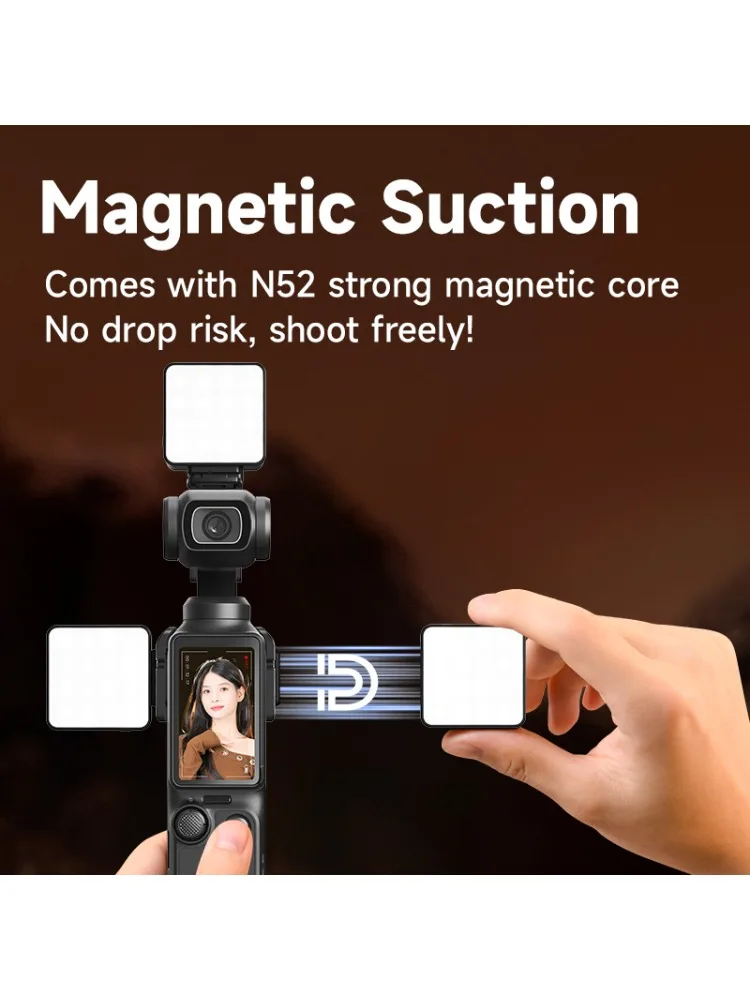 Magnetyczna, szybkozłączna lampa doświetlająca DJI Osmo Pocket 3 Mini, lampa do selfie i fotografii wieloscenowej. — zdjęcie produktu 7