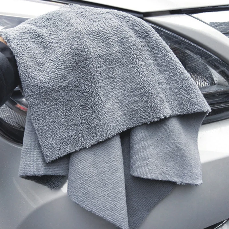 2Pcs Car Microfiber Cleaning Towels Super Absorbent Car Care Cloth Detailing Washing Drying Towels Car Cleaning Tools 40*40cm