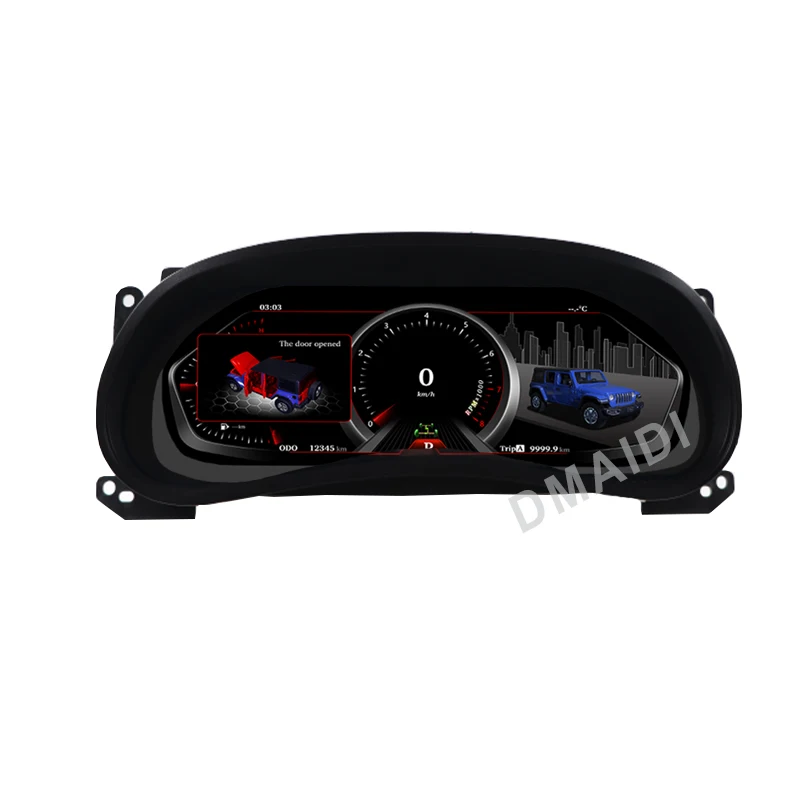 LCD virtual cockpit For Jeep Wrangler 2011 - 2017 Linux System Car LCD Dashboard Auto Instrument Panel Modified And Upgraded