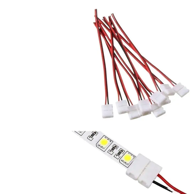 LED Strip Light Connectors 10Pcs Solderless 2/3/4/5/6Pin 5*12mm for Wedding Event Decor LED Strip Connection Work