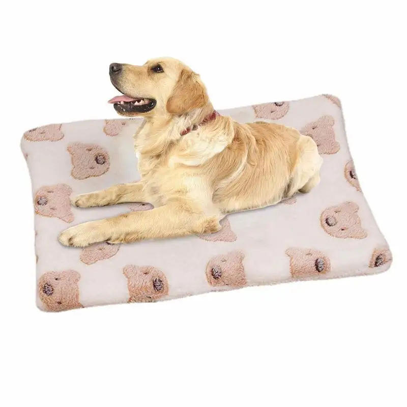 Cozy Calming Cat Blanket Ultra Soft Flannel Dog Cat Crate Bed With Cute Prints Soft And Warm Machine Washable Sleeping Mat For