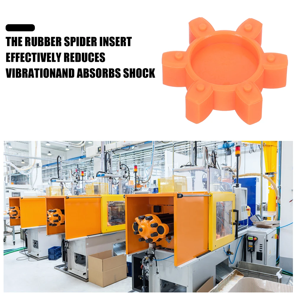 

Flexible Rubber Spider Insert Plum Shape Jaw Coupling Cushion Shockproof Vibration Absorption Coupling Pad High Precision