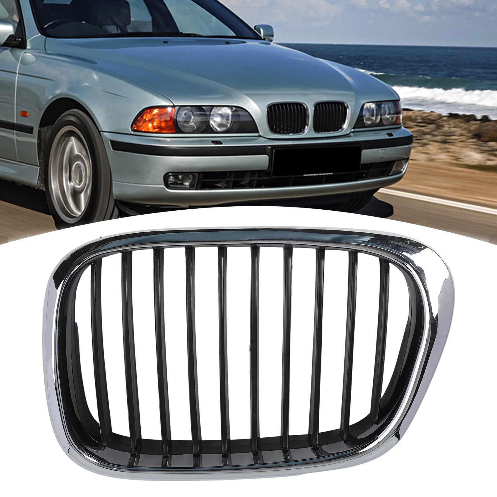 

Enhance Your For BMW For E39 with Chrome Black Front Kidney Grille Fits Models 1997 2003 OEM 51137005837 51137005838