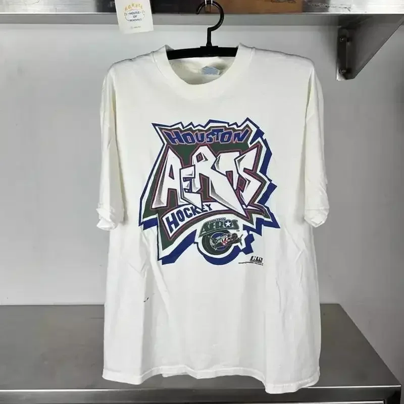 Camiseta vintage do time de hóquei Houston Aeros IHL de 1997, tamanhos S 5XL