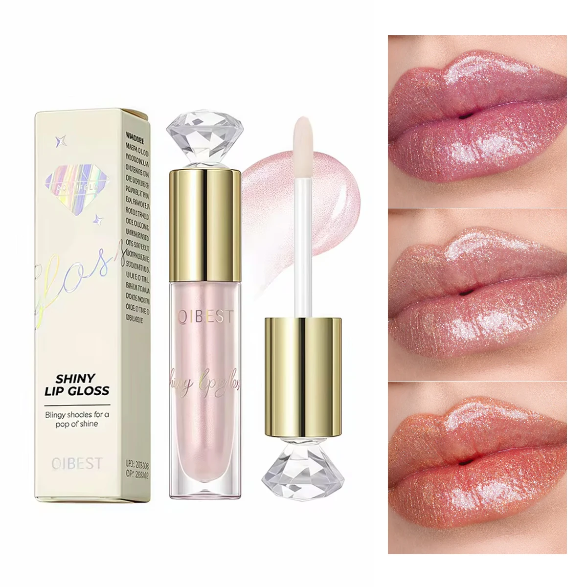 ลิปสติกกลอสเนื้อชิมเมอร์ 5 สีพร้อมเนื้อละเอียดและประกายเงางามที่ซ้อนทับกัน ให้ความชุ่มชื้นและไม่เหนียวเหนอะหนะ