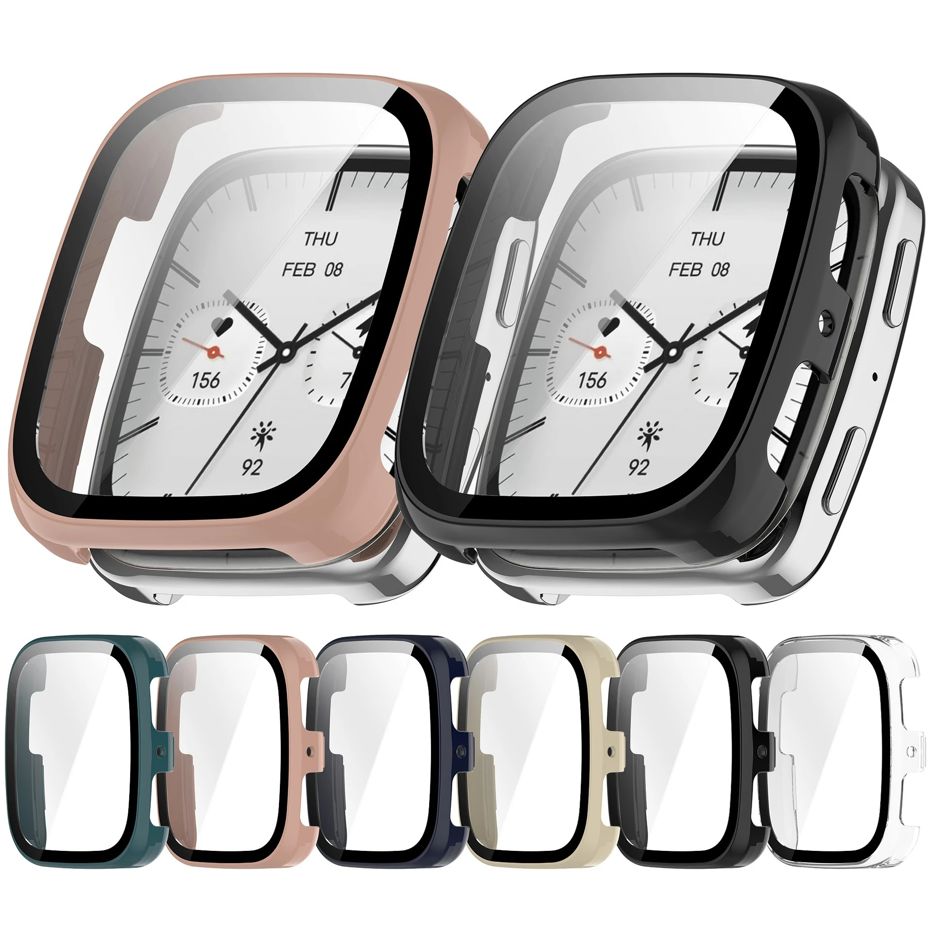 Amazfit Active2 Square 통합 PC 케이스 및 강화 필름용 2in1 PC 시계 케이스 및 필름 슈트