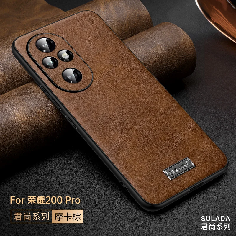 Luxury PU Leather Cover For HONOR 200 FOR HONOR 200 PRO Case Skin Friendly back cover shockproof bumper funda FOR HONOR 200 PRO