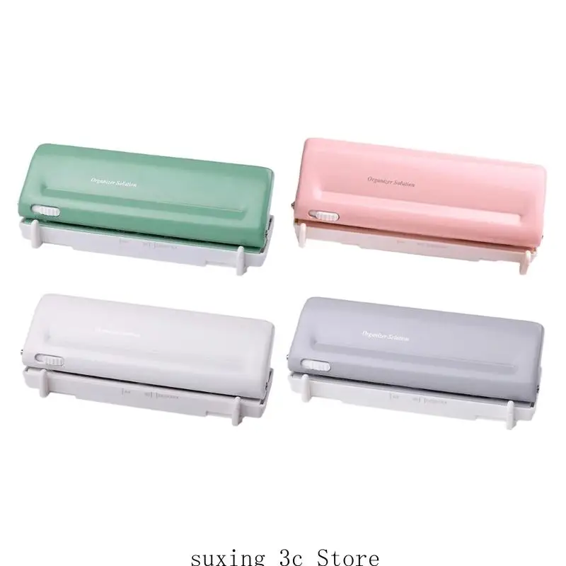 

Portable 6-Hole Puncher 9 Hole Paper Puncher Hand Account Hole 10 Sheet Capacity Adjustable Manual Paper