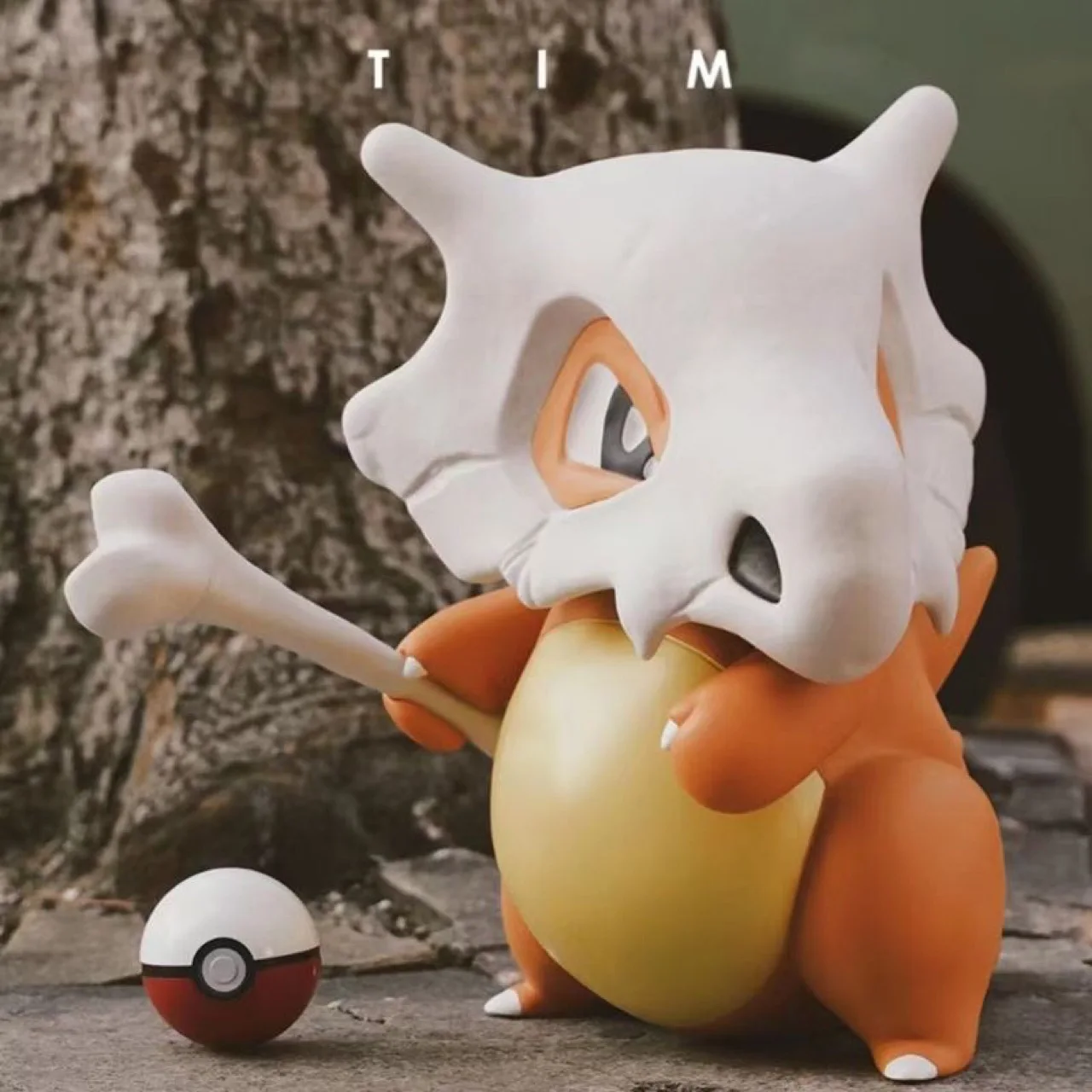 Cartoon Pokemon Cubone Action Figurine Doll Model Cute Version Anime Collectible Decorative Toys Children Gift 8CM